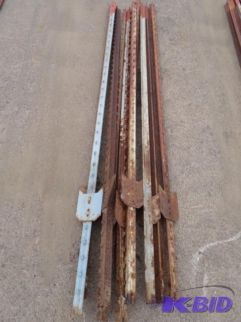 lot 9 image: Ten 6 steel fence post...