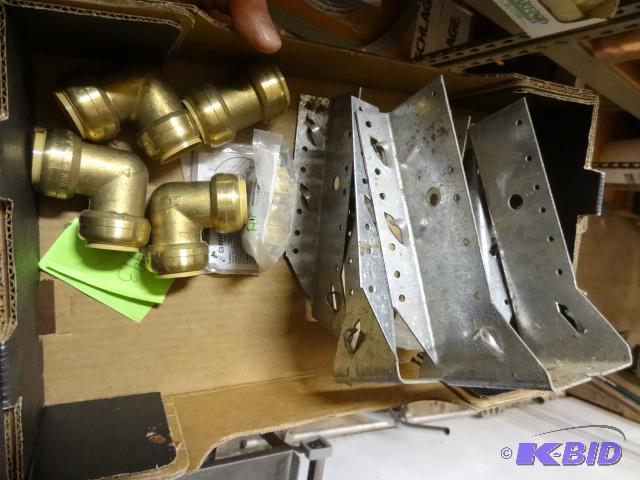 lot 106 image: Brass Pex Fittings. Joist Hangers...