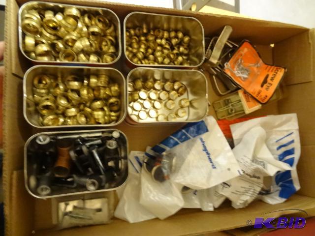 lot 113 image: Misc Brass Wedding Bands. Misc Hardware...