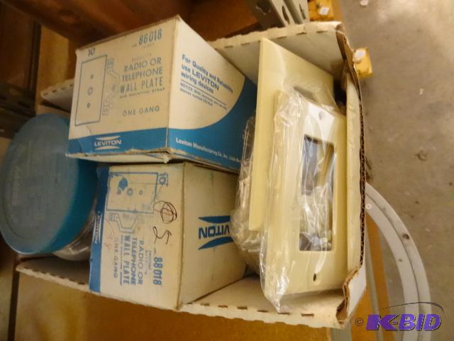 lot 122 image: Misc Wall Plates, 2 Leviton Radio or Telephon...