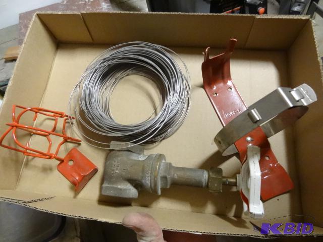 lot 124 image: Large Brass Valve, Tie Wire. Fire Extinguishe...