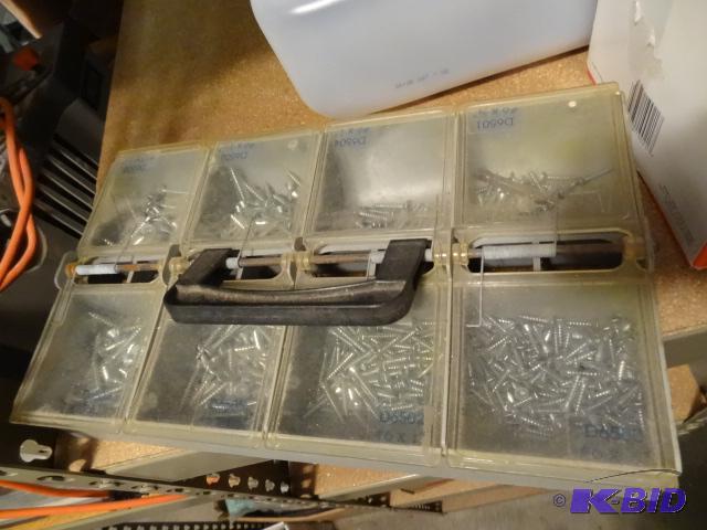 lot 136 image: Carrying Bin with 8 Compartments, Misc Square...