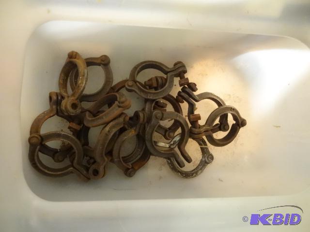 lot 138 image: Pipe Hanging Clamps, Screws Misc Bolts...