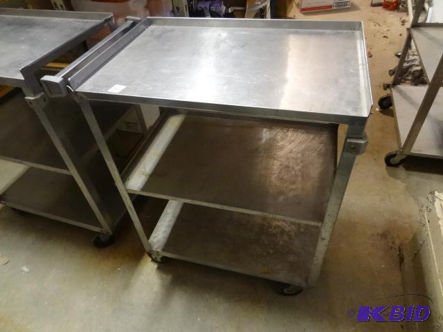 lot 14 image: Stainless 3 Tier Cart 24 X 16 X 32 Lakeside M...