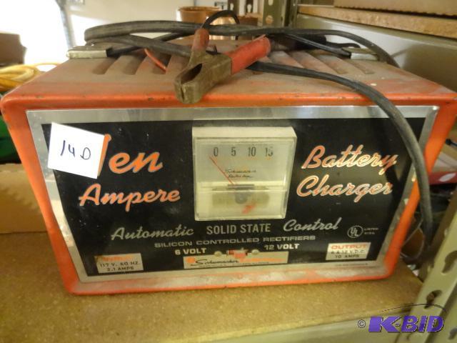 lot 140 image: Ten AMP Battery Charger, Schumacher...