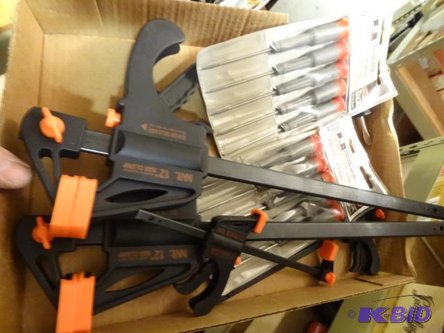 lot 146 image: 12&quot Bar Clamps, Qty 2. 6&quot Bar Clamp...