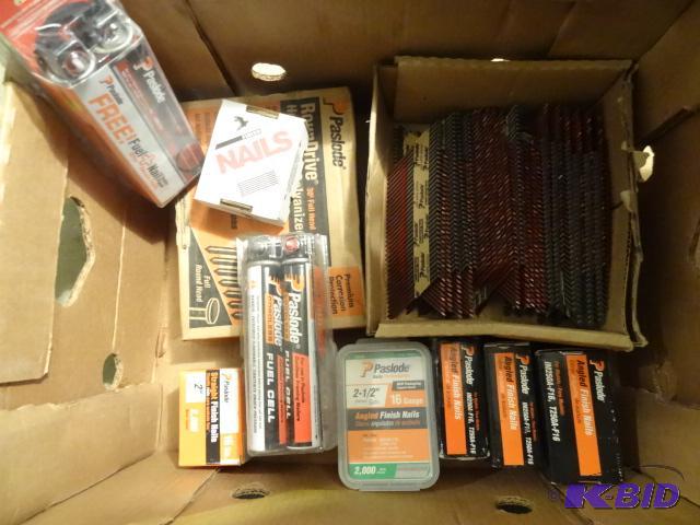 lot 156 image: Paslode Finish Nails. Framing Nails....