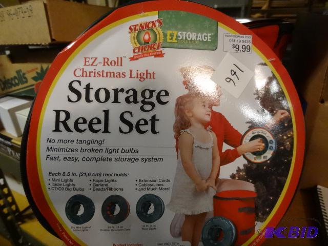 lot 166 image: EZ Roll Christmas Light Reel Set....