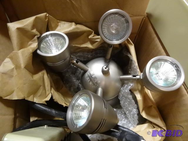 lot 170 image: Outlet Strip and a New 4 Bulb Ceiling Light...
