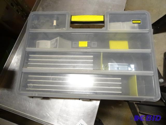 lot 174 image: Stanley Hardwire Bin Filled with Ikea Cabinet...