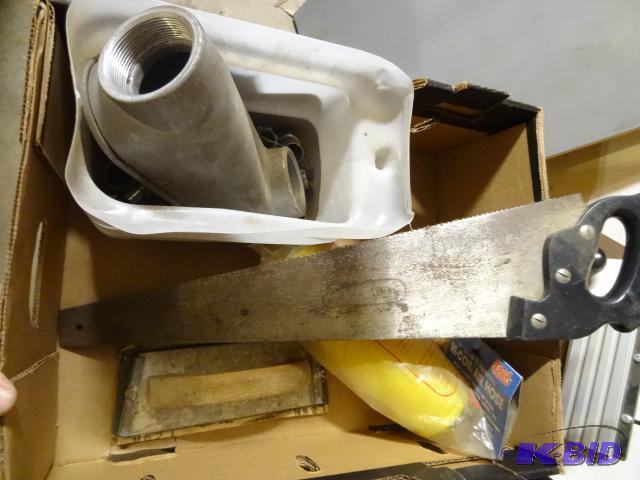 lot 204 image: Electrical Supplies. Hand Saw Air Hose Hand S...