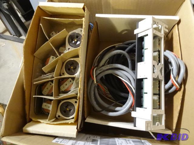 lot 205 image: Misc Electrical Supplies. Oil Can Sand Paper...