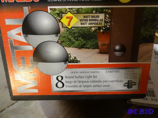 lot 212 image: Intermatic Malibu 8 Round Surface Light Set. ...