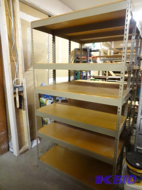 lot 24 image: Metal Slide and Lock Shelving Unit 48 X 19 X ...