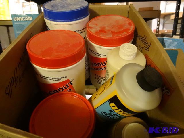 lot 273 image: Patching Plaster. Pro Grout. Concrete Color, ...