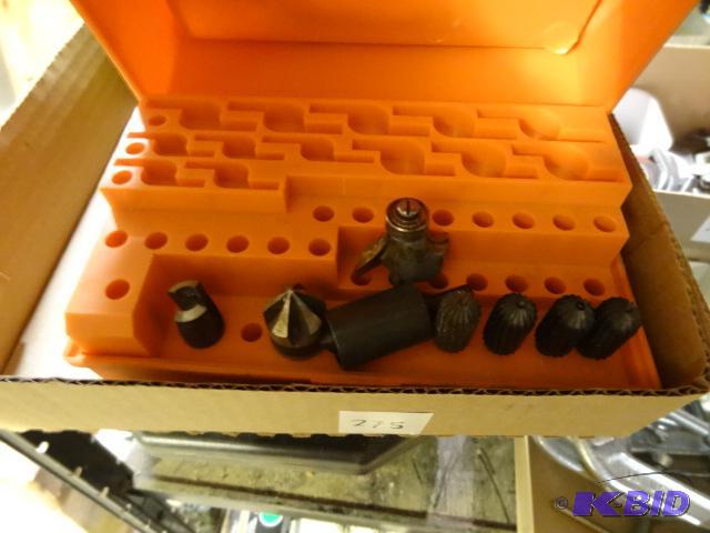 lot 275 image: Misc Router Bits. Bit Keeper Drill Bit Storag...