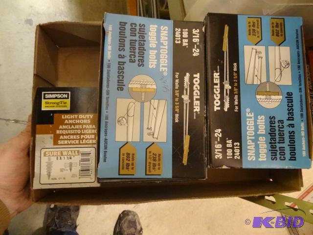 lot 309 image: Light Duty Drywall Anchors Toggle Bolts...