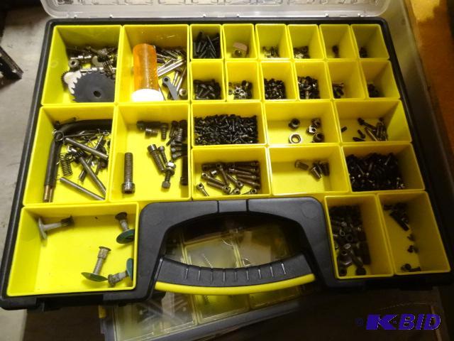 lot 316 image: Stanley Hardware Bin with Misc hardware...