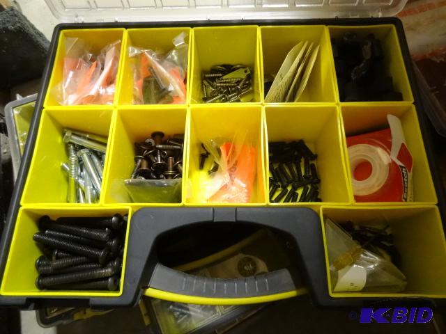 lot 317 image: Stanley Hardware Bin with Misc Hardware...