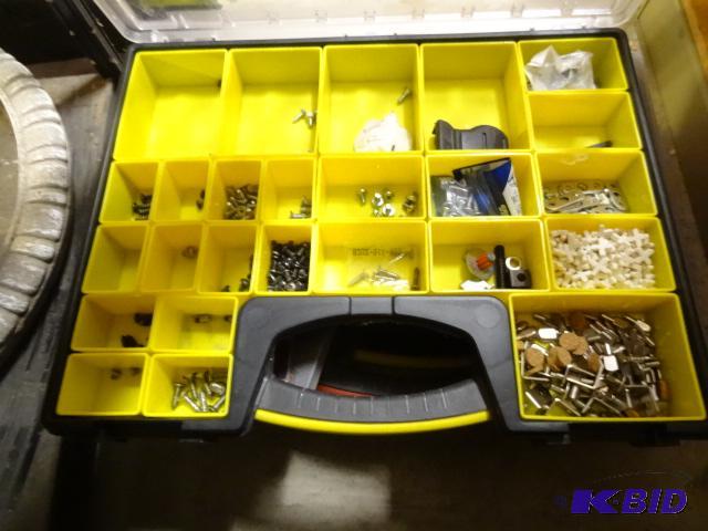 lot 321 image: Stanley Hardware Bin with Misc hardware...