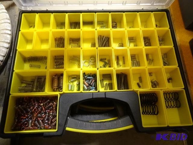 lot 326 image: Stanley Hardware Bin with Misc Springs...