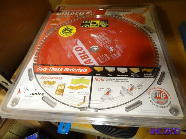 lot 34 image: 2 Used 12&quot Saw Blades...