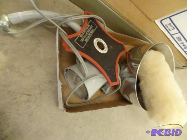 lot 357 image: Flexible Light. Mixing bowl. Weed whip Metal ...