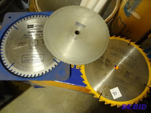 lot 37 image: Misc 10&quot Saw Blades Qty 3 2 Blades are L...
