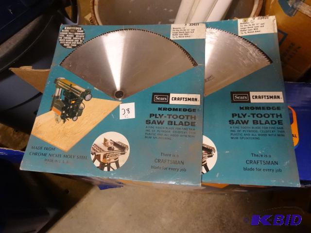 lot 38 image: 2 Craftsman 12&quot Saw Blades, 1 is new, an...