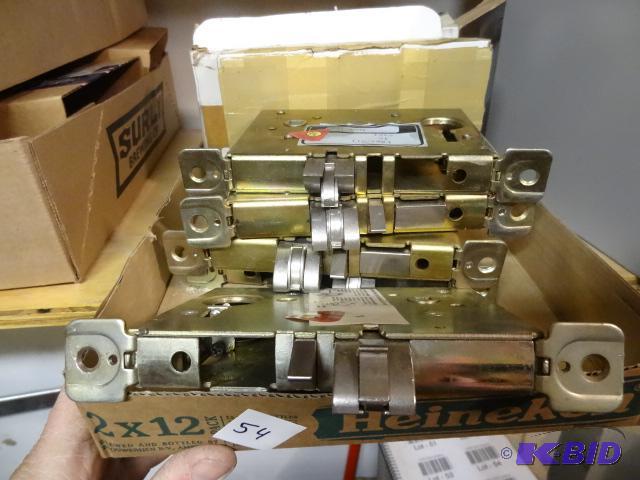 lot 54 image: Rectangular Door Lock Assemblies Qty 7...