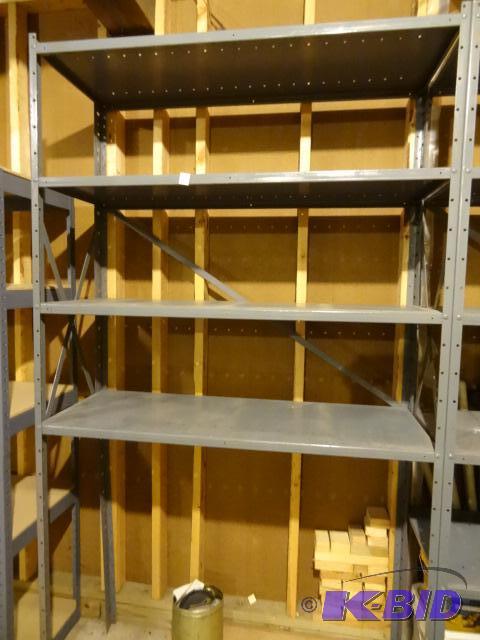 lot 6 image: Metal Shelving Unit 48 X 18 X 87...
