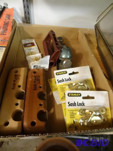 lot 62 image: Sash Locks, Radi Planes, Cup Hooks, Hand Plan...