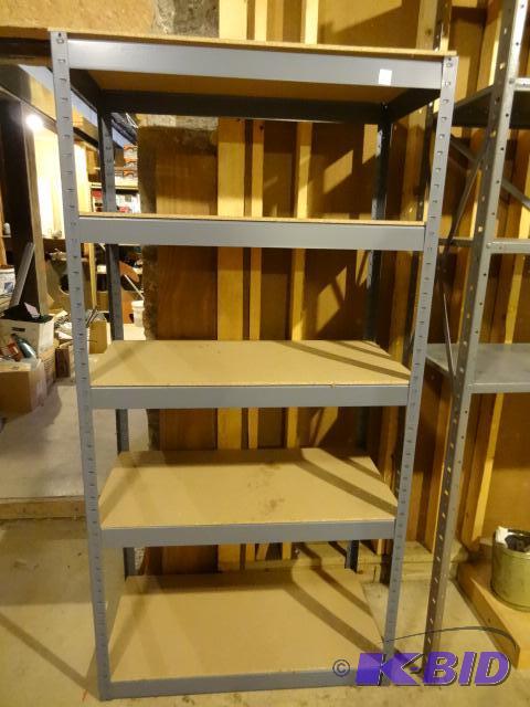 lot 7 image: Metal Shelving Unit 36 X 18 X 72...