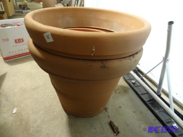lot 70 image: 2 Large Plastic Planter Pots...