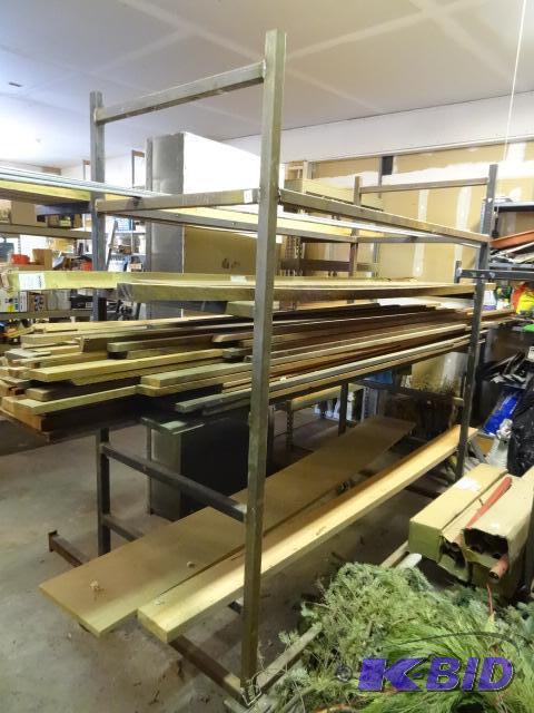 lot 81 image: Steel Rack on Wheels. No Contents 51 X 71 X 8...