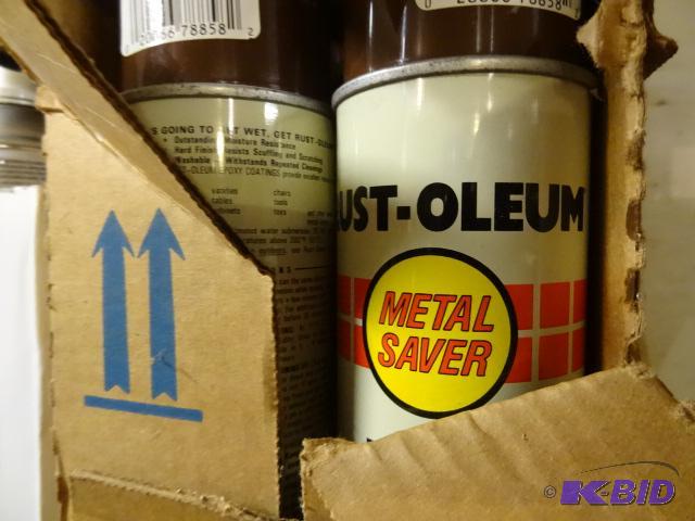lot 91 image: 6 Cans of Rust Oleum Paint. Coffee Brown...
