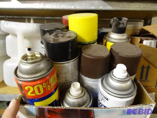 lot 92 image: Misc Spray Paint and Chemicals...