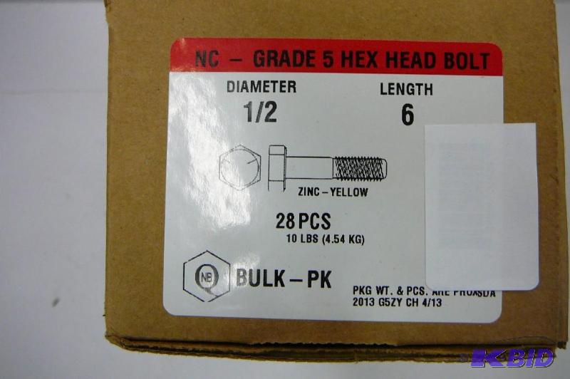 10 lbs 12 x 6 Grade 5 Hex Head Bolt...