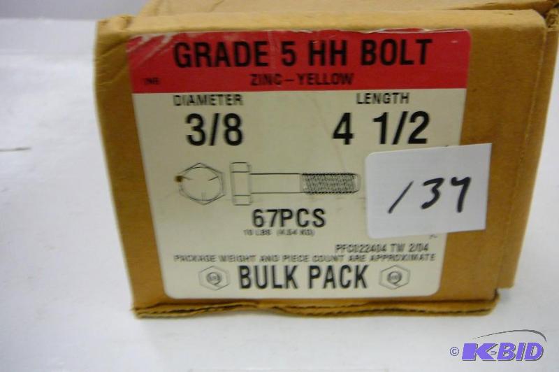 10 lbs 38 x 4 12 Grade 5 Hex Head Bolt...