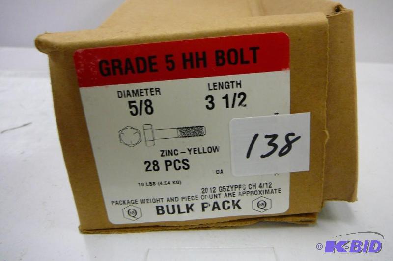 10 lbs 58 x 3 12 Grade 5 Hex Head Bolt...