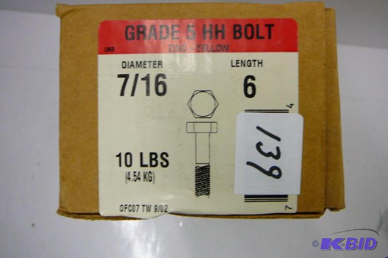 10 lbs 716 x 6 Grade 5 Hex Head Bolt...