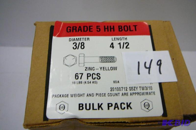 10 lbs 38 x 4 12 Grade 5 Hex Head Bolt...