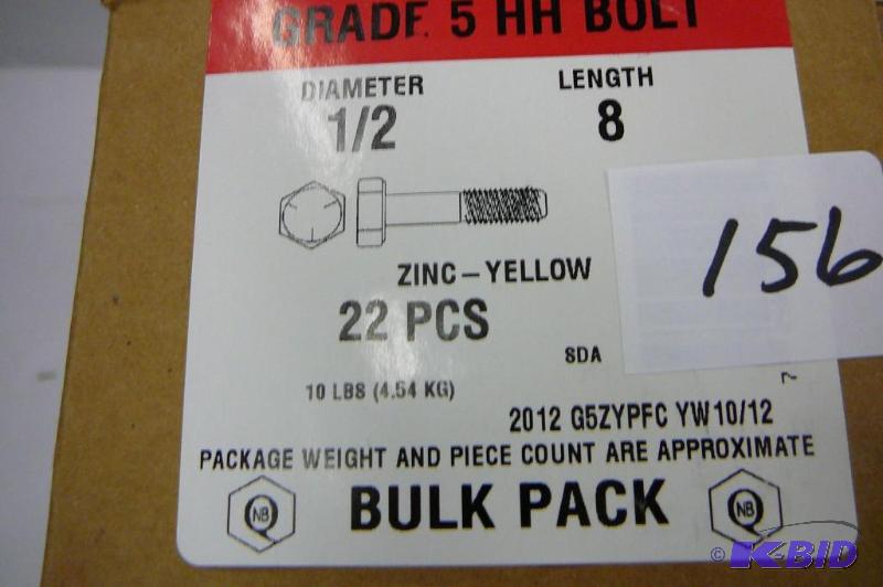 10 lbs 12 x 8 Grade 5 Hex Head Bolt...