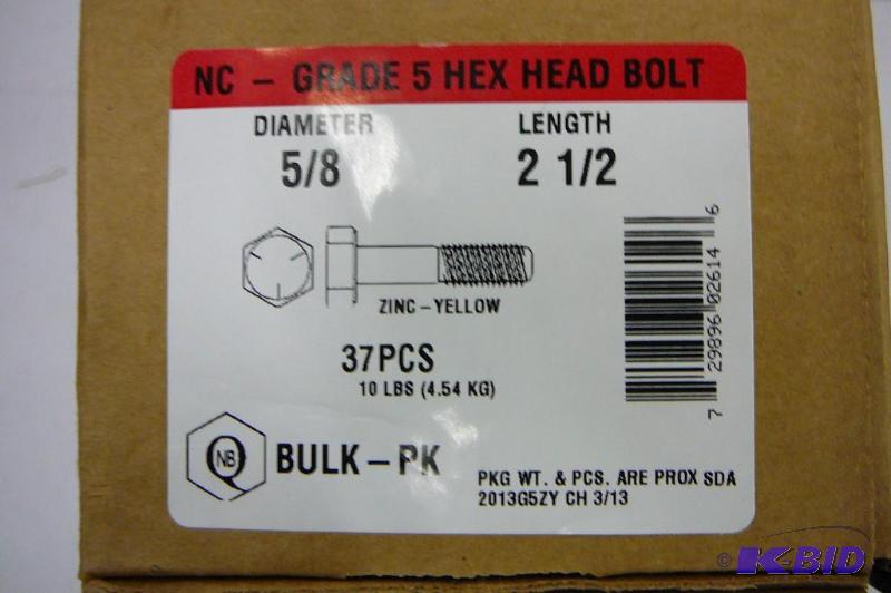 10 lbs 58 x 2 12 Grade 5 Hex Head Bolt...