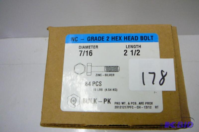 10 lbs 716 x 2 12 Grade 2 hex Head Bolts...