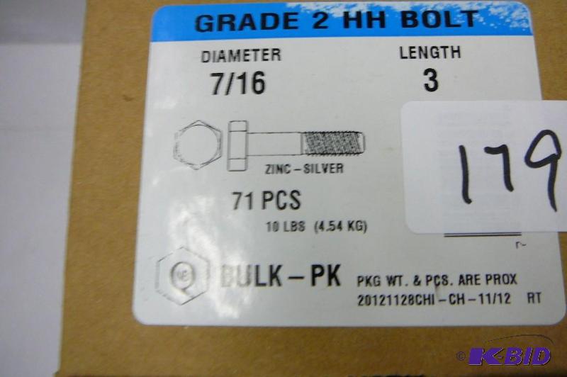 10 lbs 716 x 3 Grade 2 hex Head Bolts...