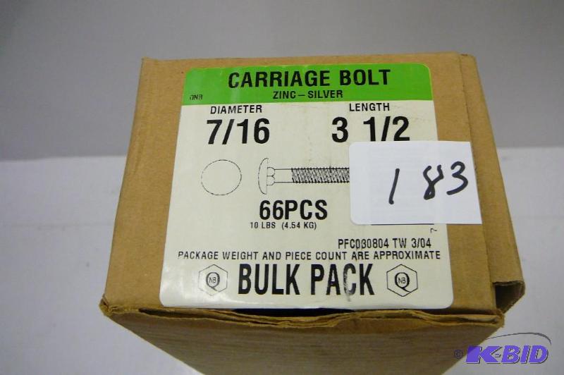 10 lbs 716 x 3 12 Carriage Bolts...