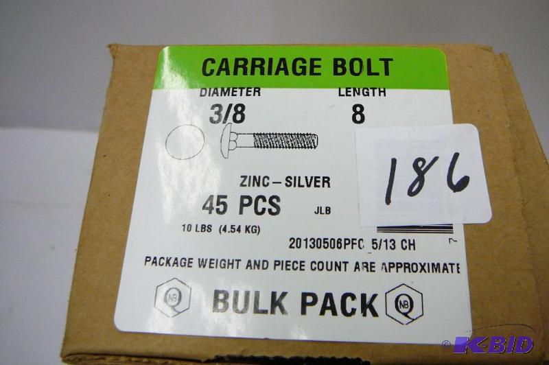 10 lbs 38 x 8 Carriage Bolts...