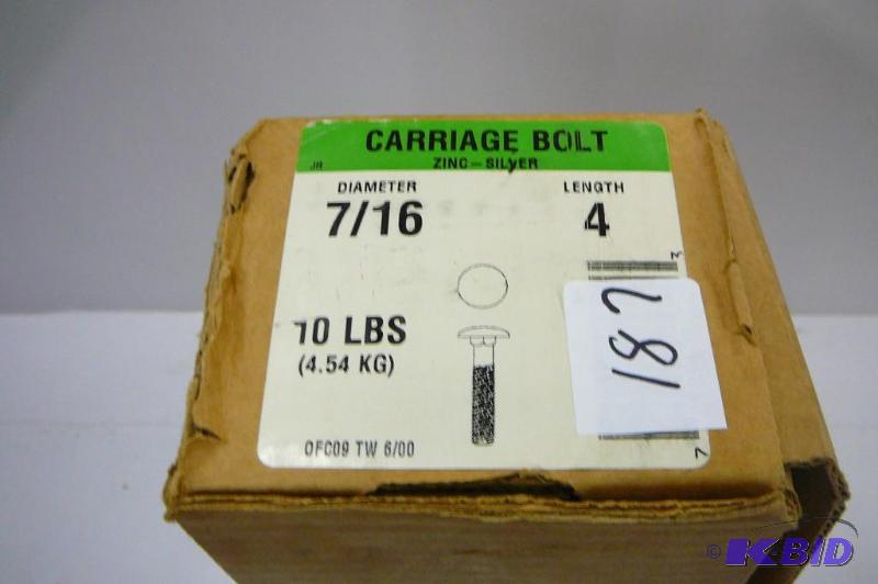 10 lbs 716 x 4 Carriage Bolts...