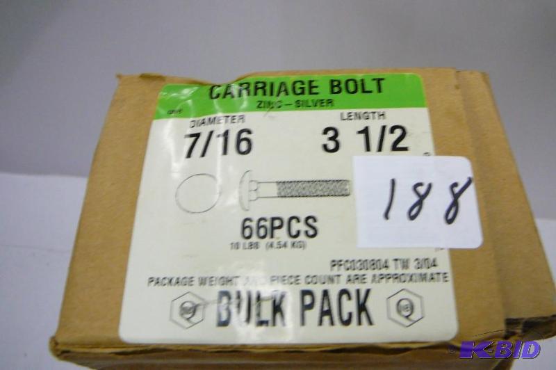 10 lbs 716 x 3 12 Carriage Bolts...